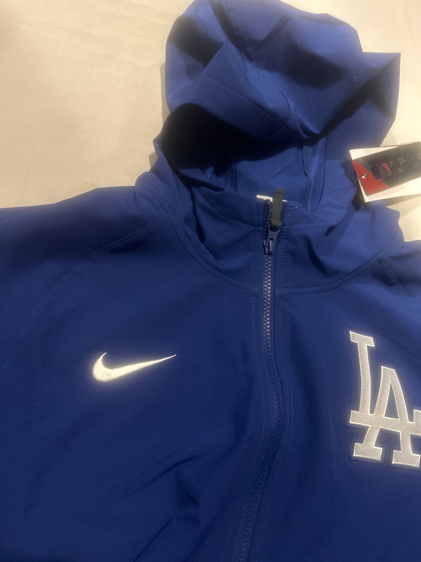 Los Angeles Dodgers MLB Nike Authentic Collection Raglan Therma-Fit Full-Zip Hoodie Men Jacket