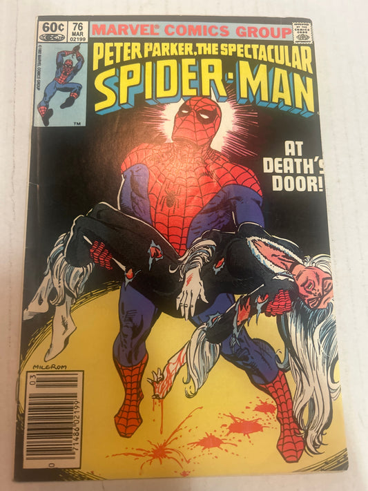 Peter Parker, The Spectacular Spider-Man by Marvel Comics Group "At Death's Door" #76 Comic Book