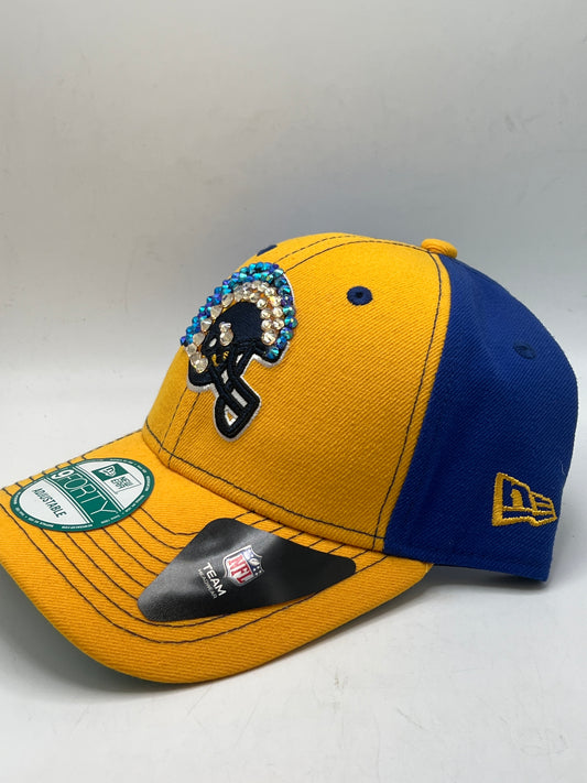 Los Angeles Rams NFL New Era 9Forty Logo Bedazzle Yellow/Royal Blue Adjustable Hat