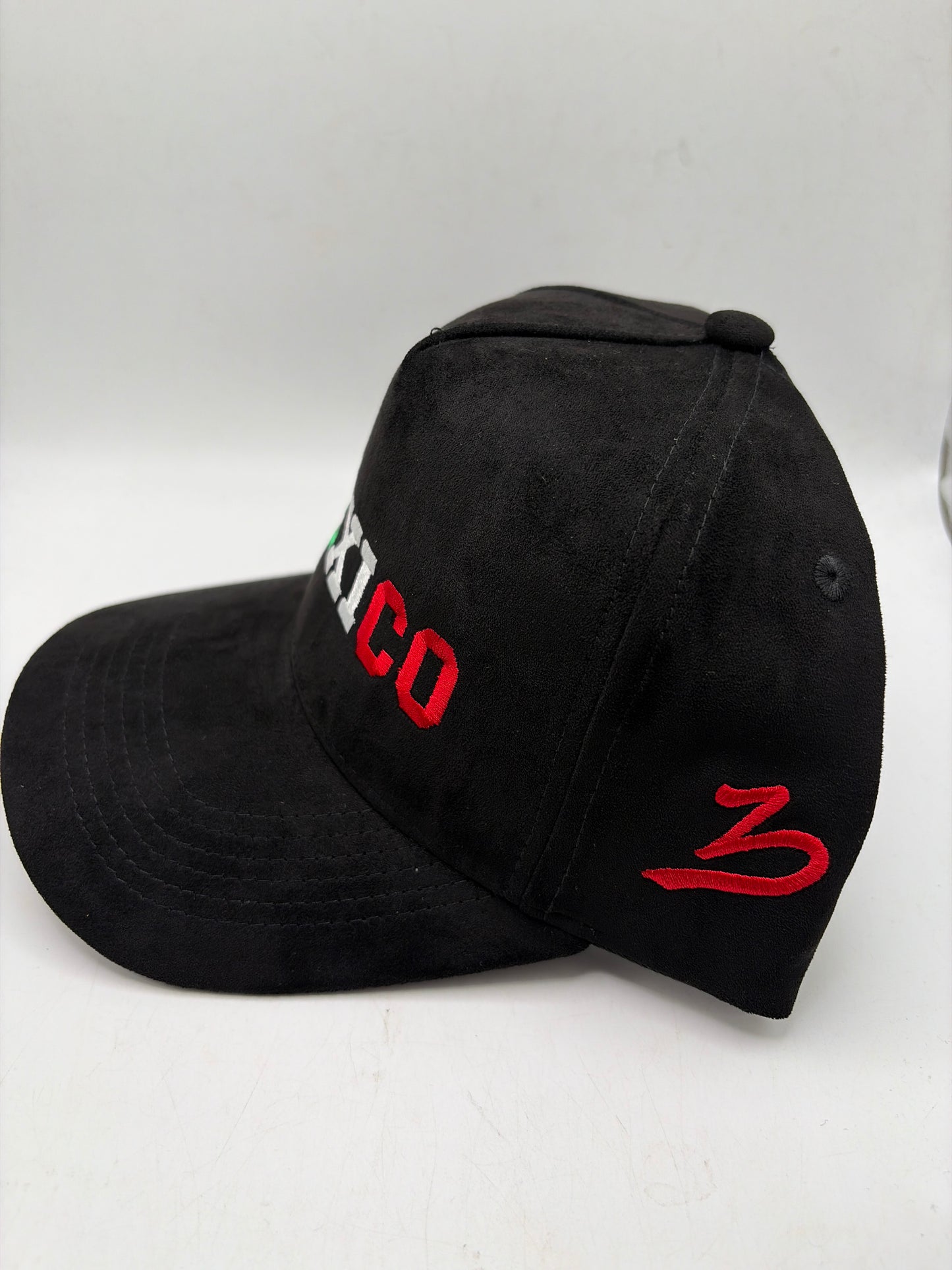 México JSW Authentic Black Suede A-Frame Adjustable Hat