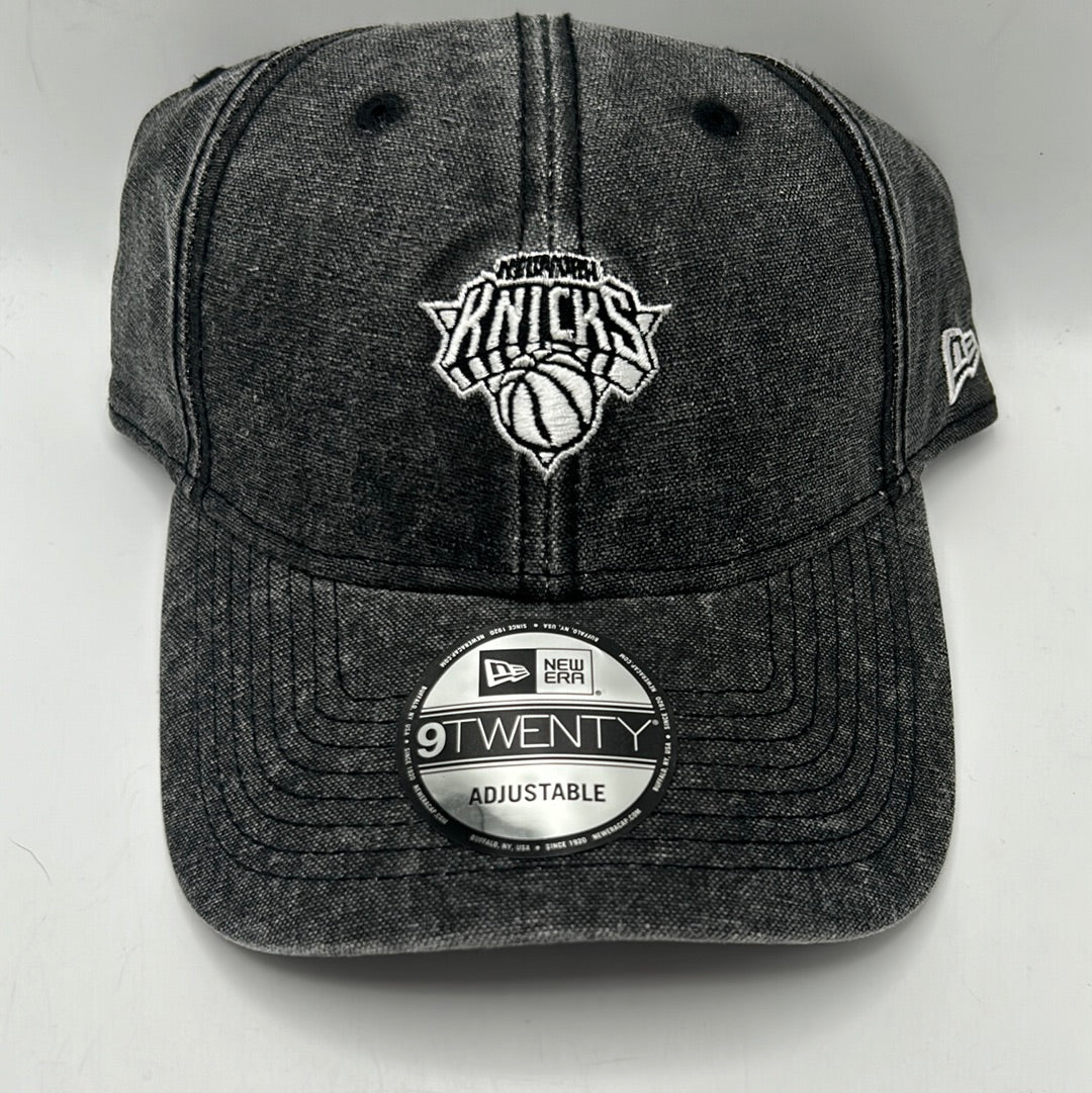 New York Knicks NBA New Era 9Twenty "ONCE A KNICK ALWAYS A KNICK" Washout Black Adjustable Hat