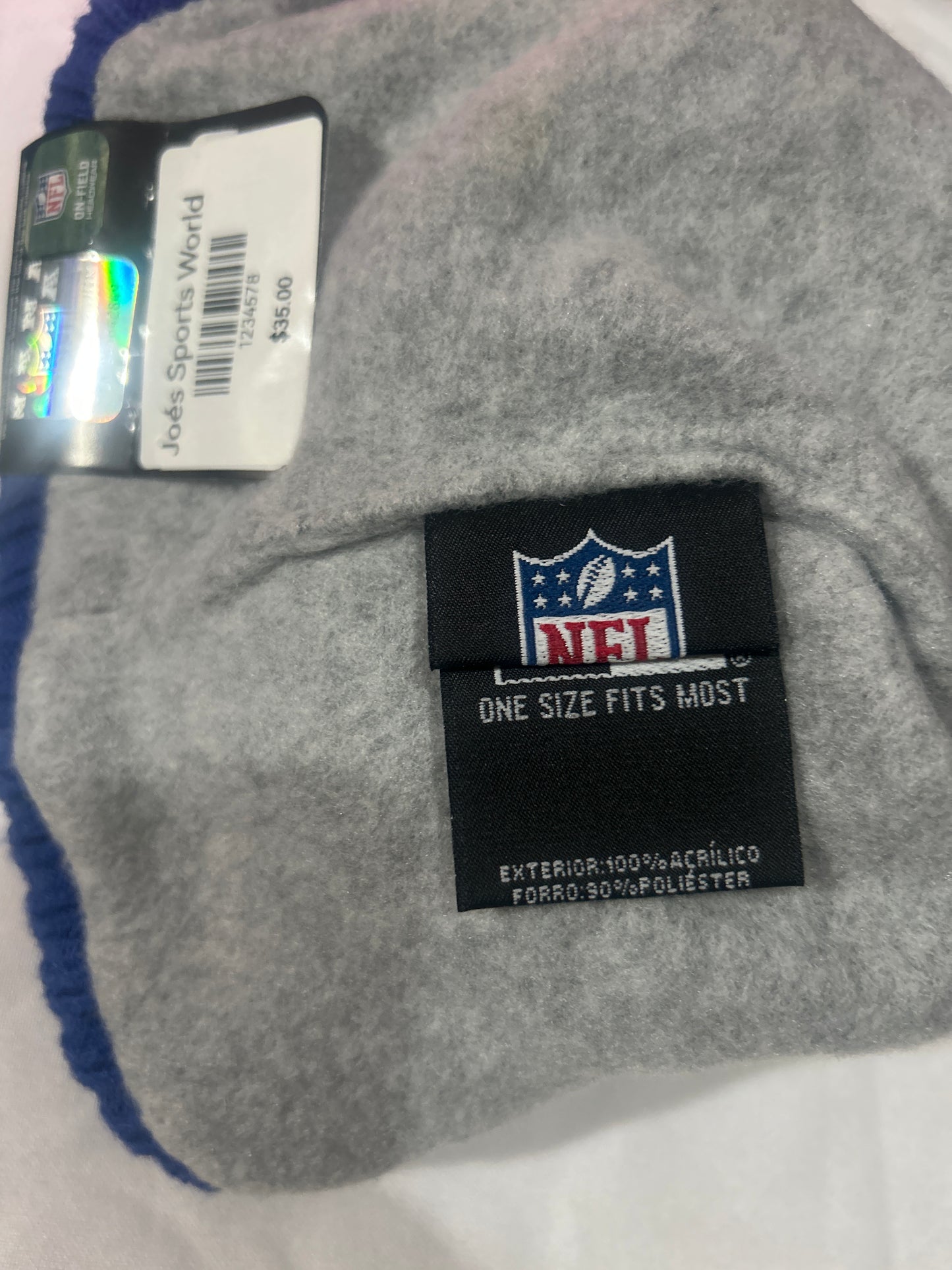 Buffalo Bills NFL New Era One Time Removable Pom Knit Beanie - Blue