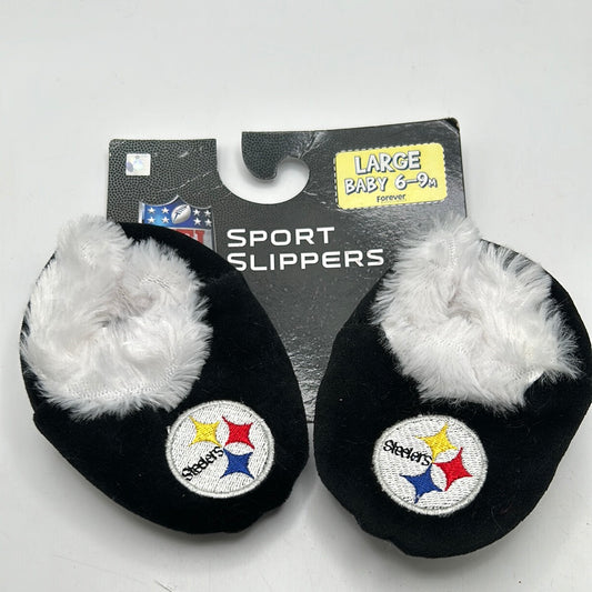 Pittsburgh Steelers NFL Fuzzy Baby Bootie Slippers