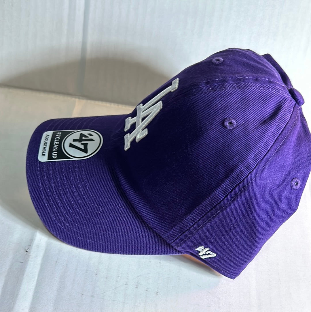 Los Angeles Dodgers 47 Clean Up Adjustable Hat - Purple