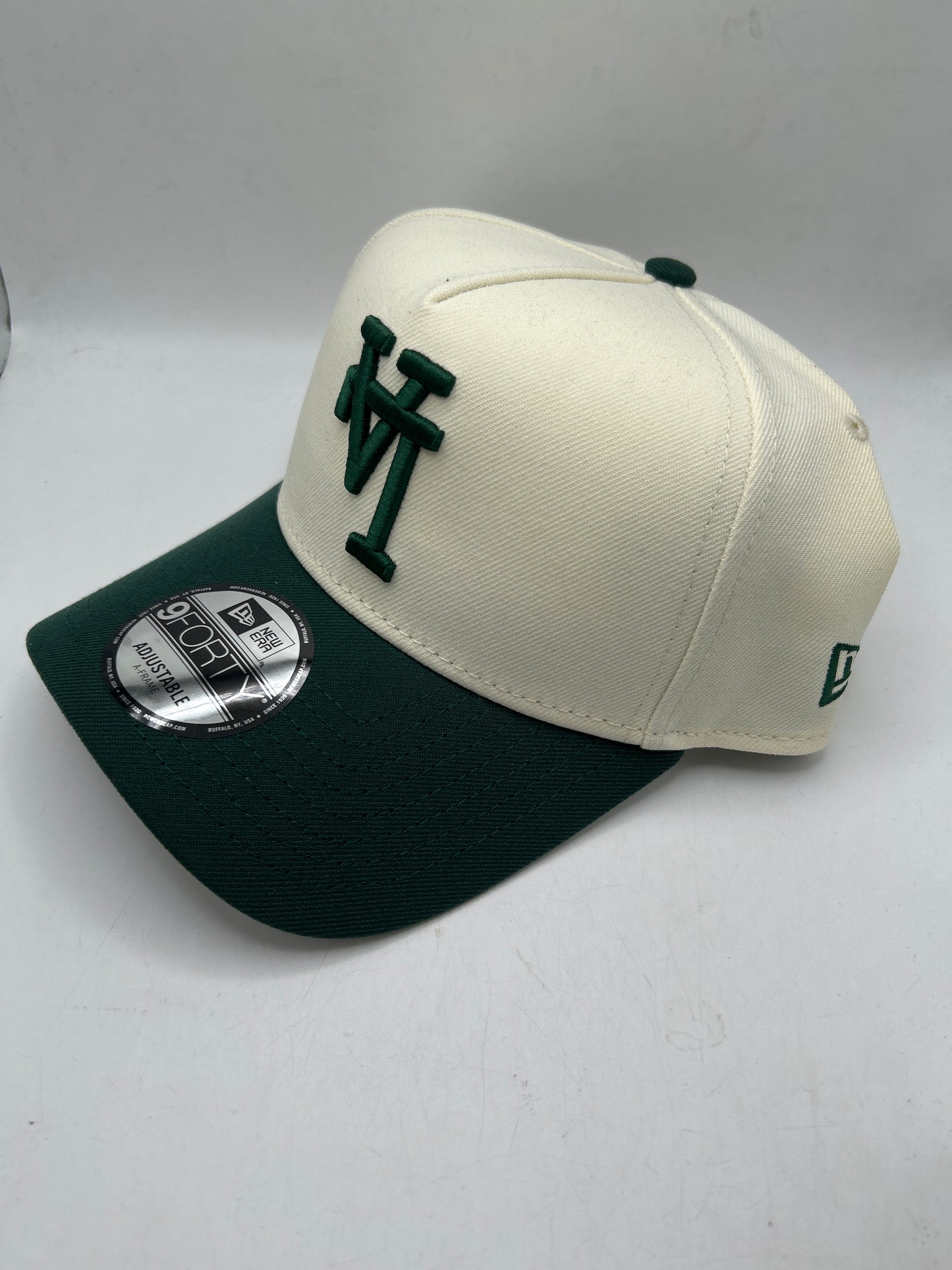 Los Angeles Dodgers MLB New Era 9Forty Upside Down Frame Creme / Jade Adjustable Hat