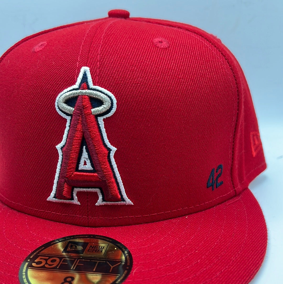 Los Angeles Anaheim Angels MLB New Era 59Fifty Classic Red Fitted Hat