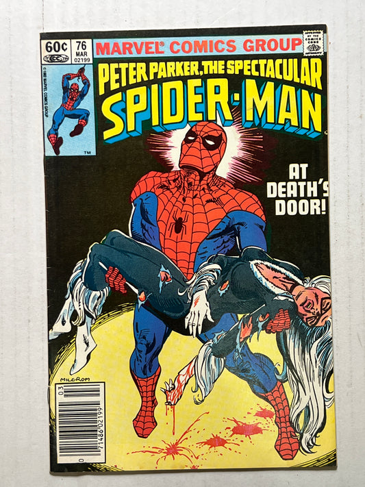 Peter Parker, The Spectacular Spider-Man by Marvel Comics Group “At Death’s Door!” #76 Mar 1982 Comic Book