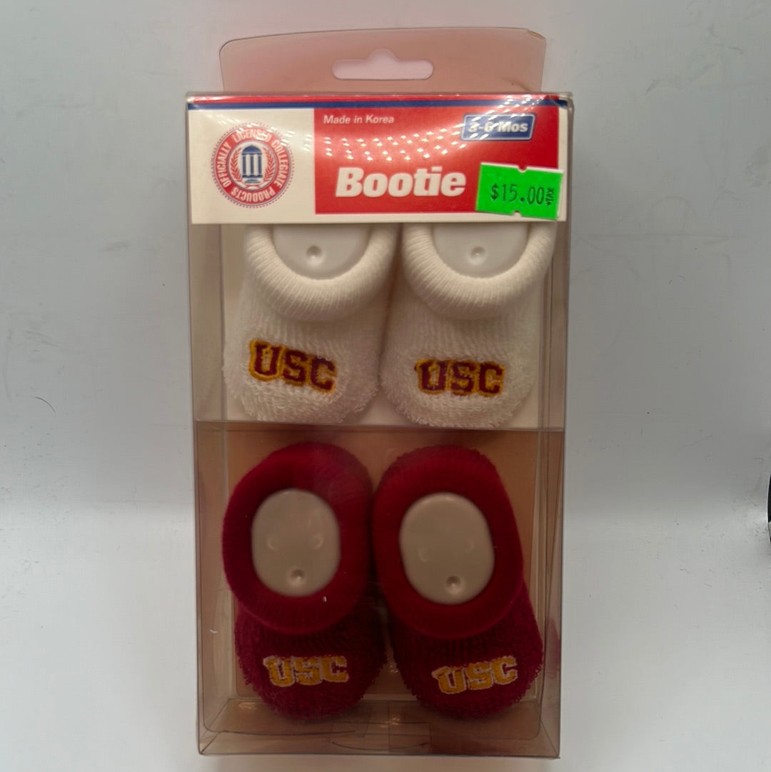 USC Trojan 2PK Baby Bootie Officially Licensed Boxed Set