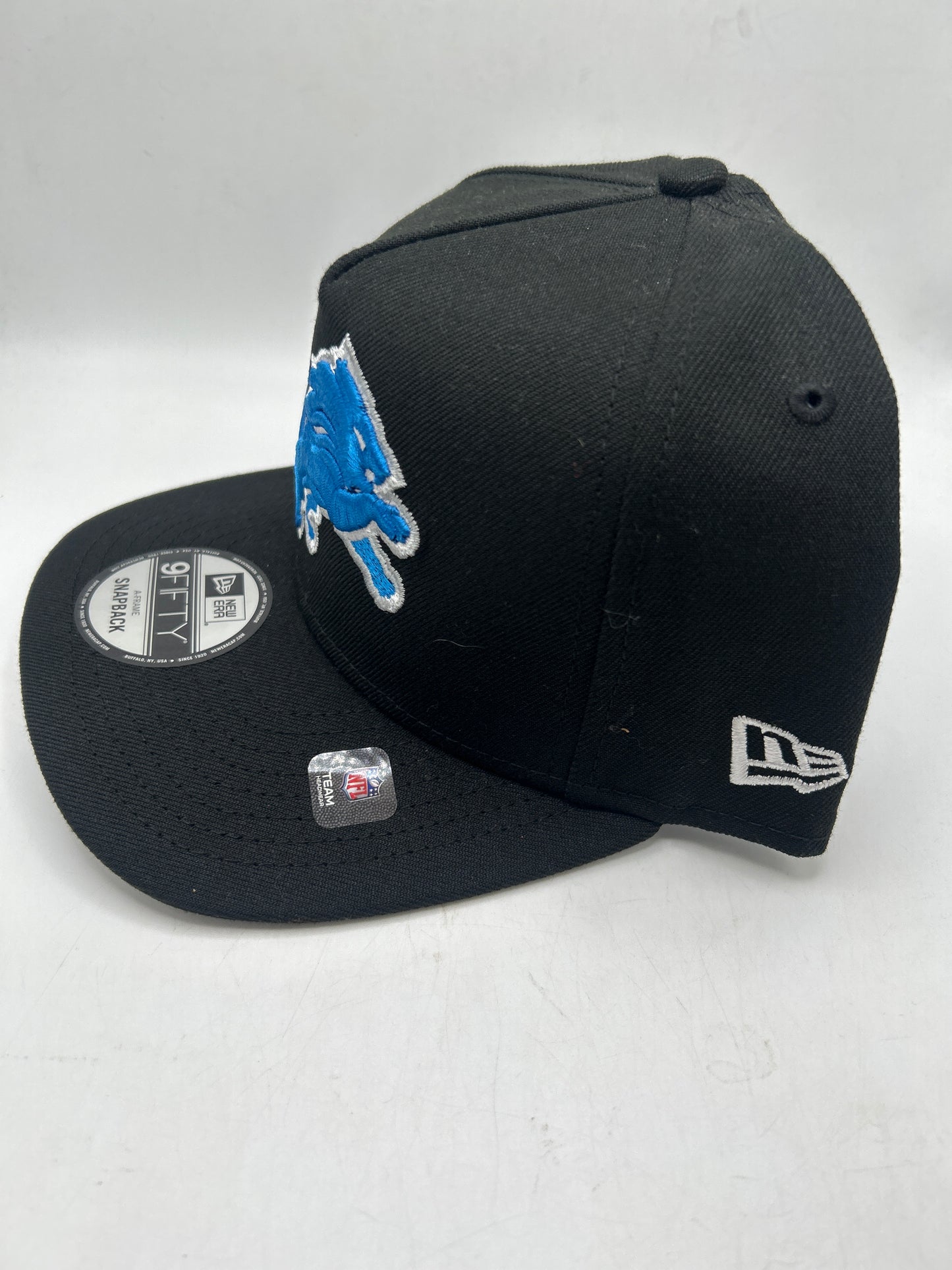Detroit Lions NFL New Era 9Fifty A-Frame Snapback Blue on Black