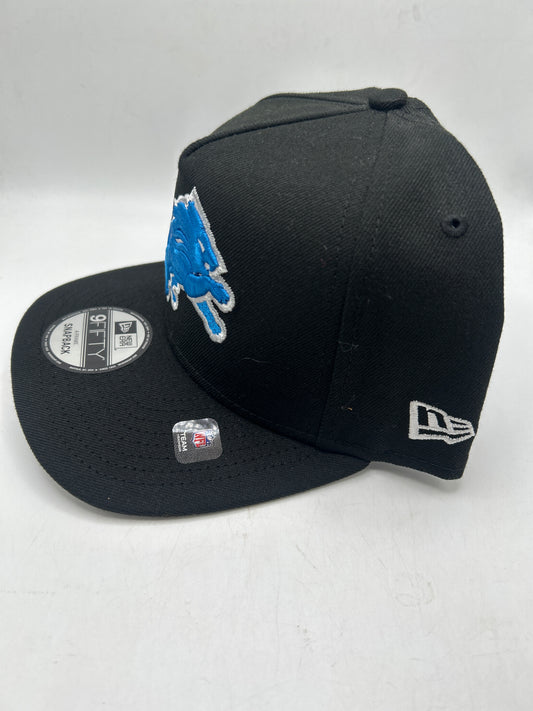 Detroit Lions NFL New Era 9Fifty A-Frame Snapback Blue on Black