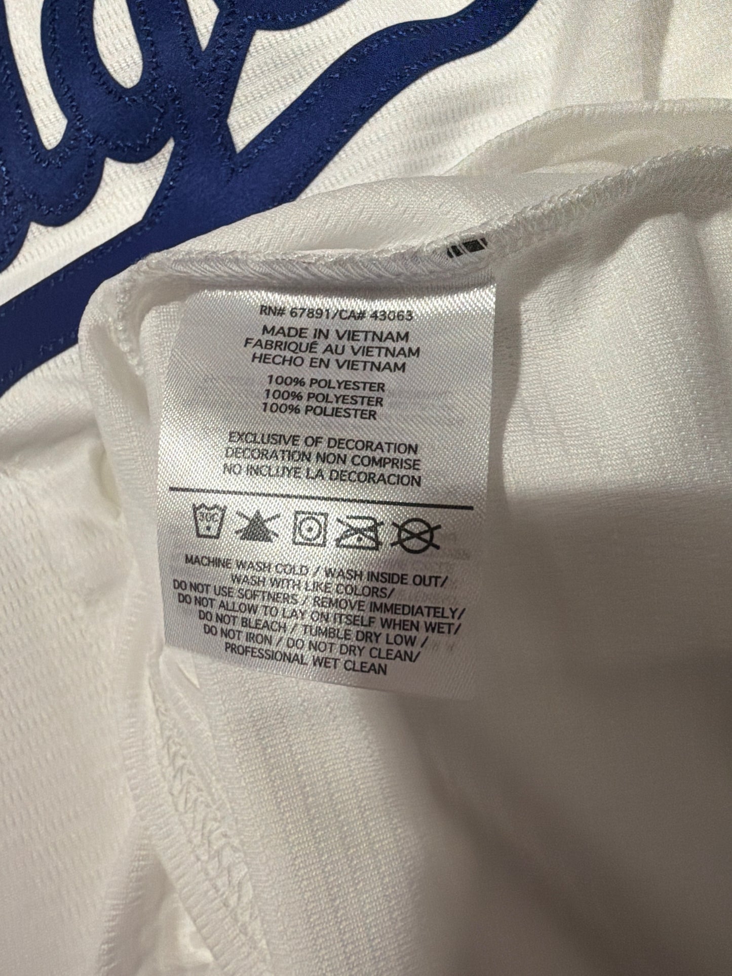 Los Angeles Dodgers MLB Genuine Merchandise Youth White Jersey