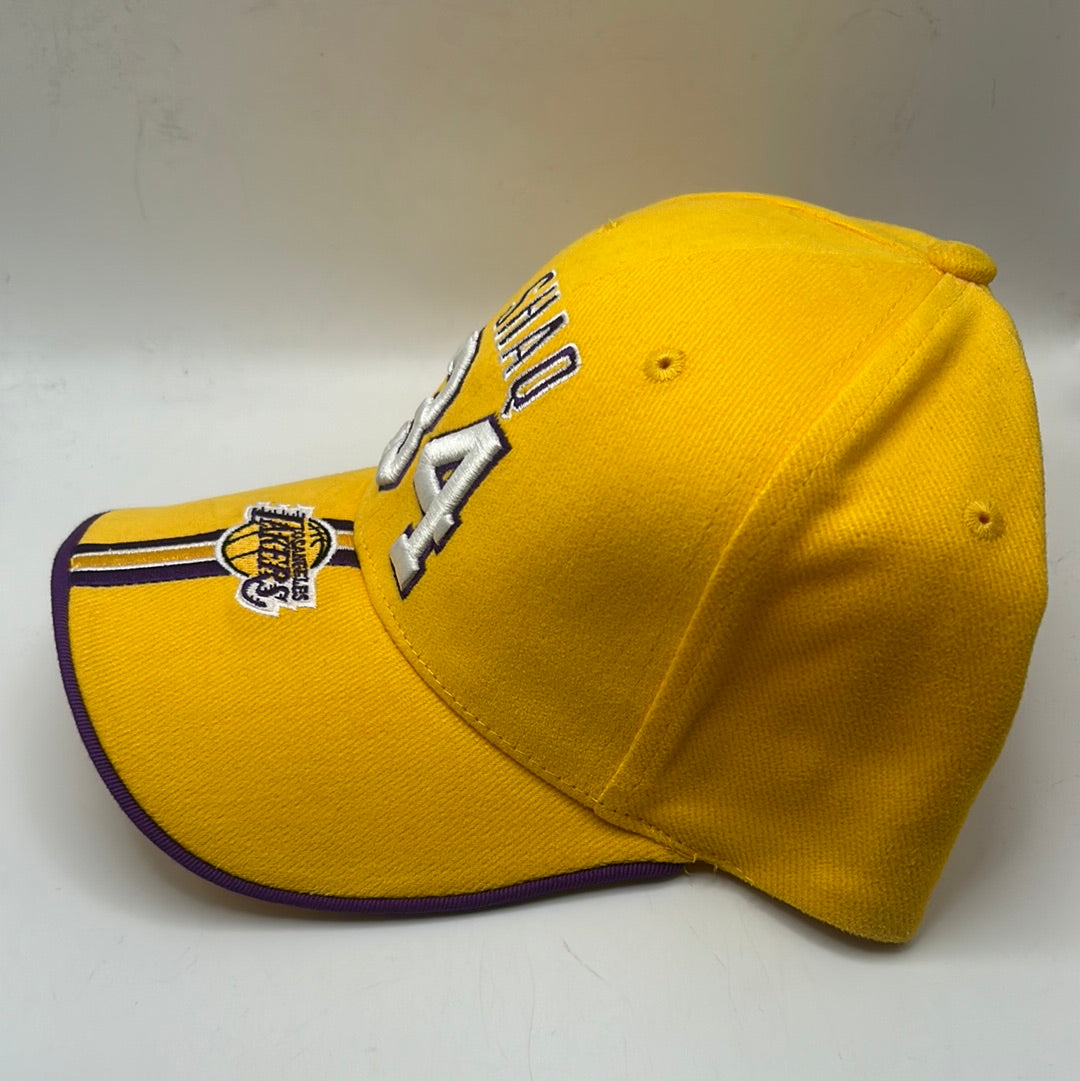 Vintage Los Angeles Lakers NBA #34 Shaq O'Neal Gold Adult Unisex Adjustable Hat