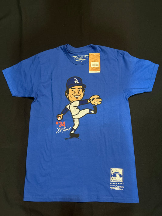 Los Angeles Dodgers MLB Cooperstown Collection Mitchell &amp; Nes Fernando Valenzuela Royal Blue Men T-Shirt