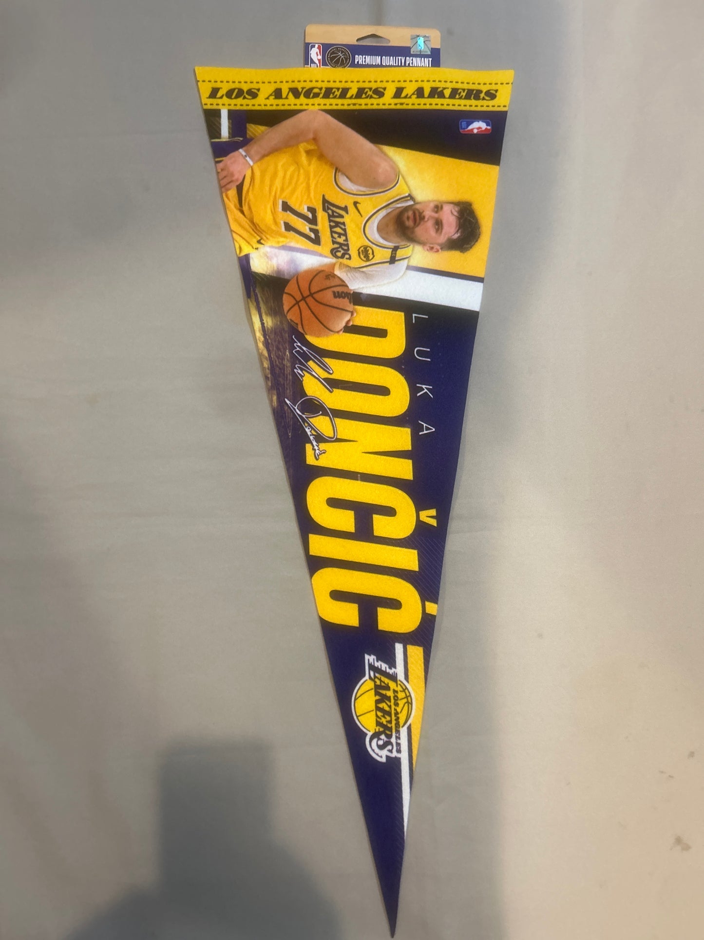 Los Angeles Lakers NBA #77 Luka Doncic Premium Pennant