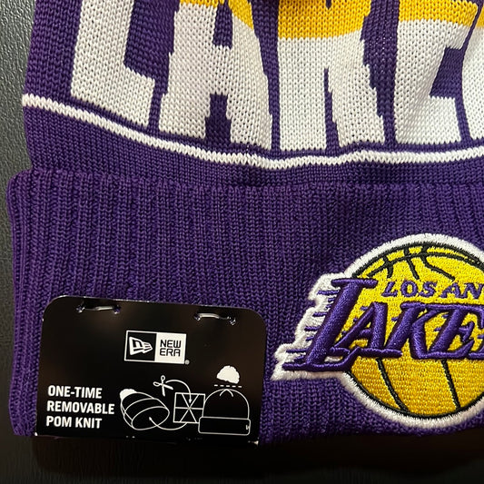 Los Angeles Lakers NBA New Era Knit Pom Beanie