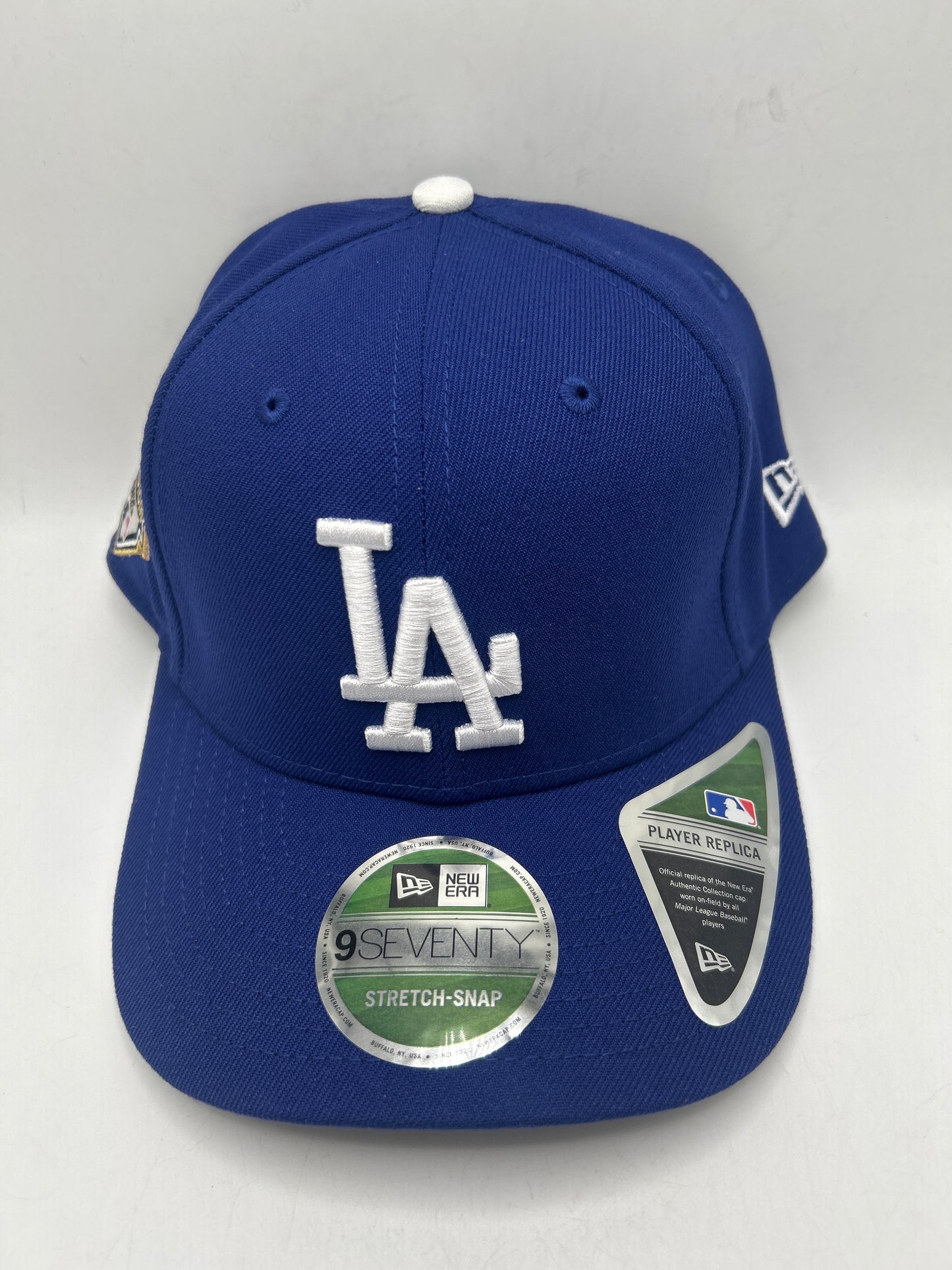 Los Angeles Dodgers MLB New Era 9Seventy 2025 World Series Side Embroidered Artwork Stretch-Snap Hat Classic Royal Blue