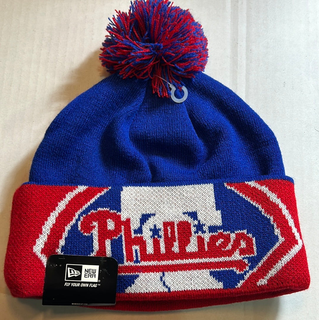 Philadelphia Phillies MLB New Era Cuff Knit Pom Beanie