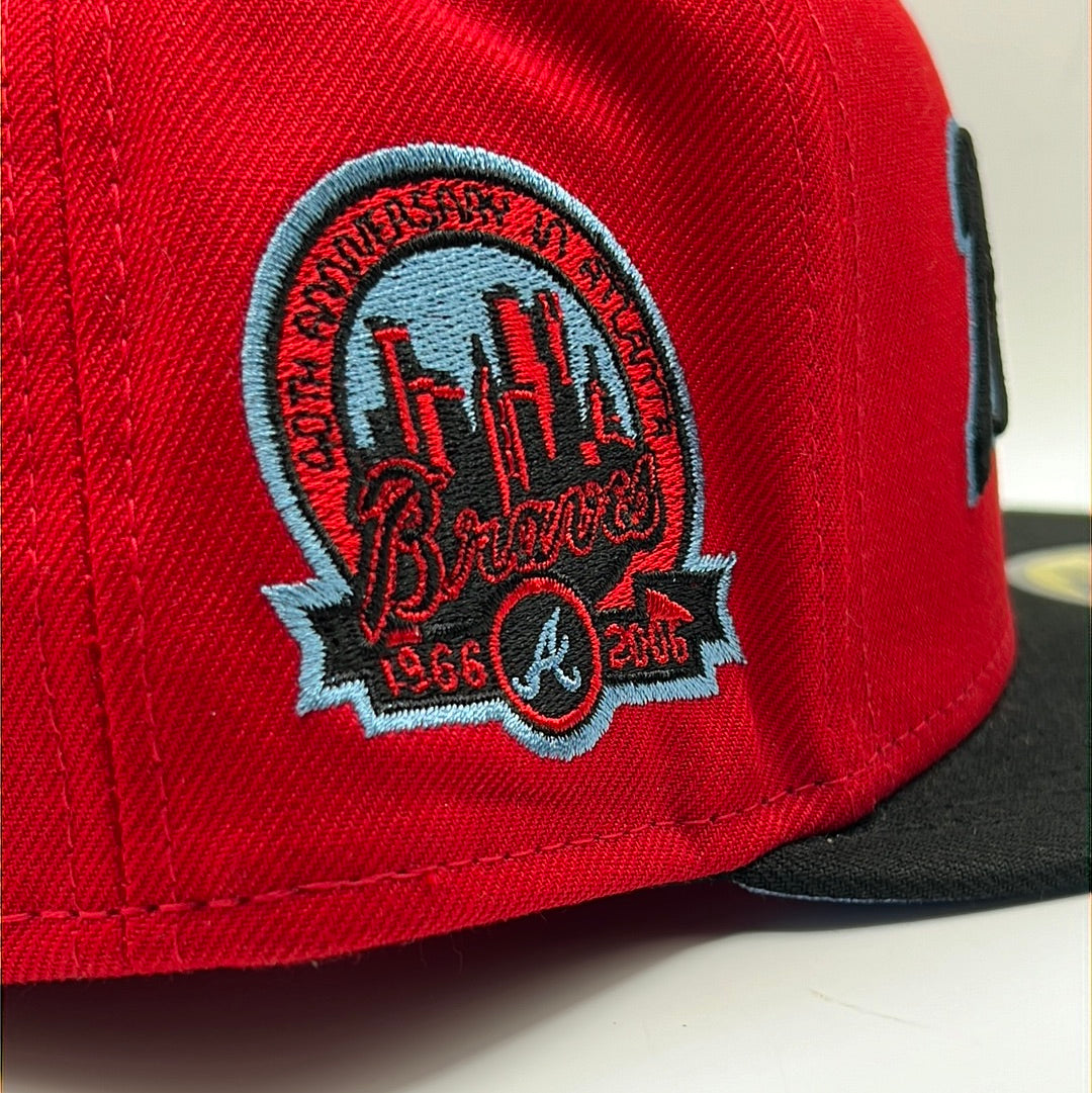 Atlanta Braves MLB New Era 59Fifty Cooperstown Collection “40th Anniversary 1966-2006” Side Patch Fitted Hat