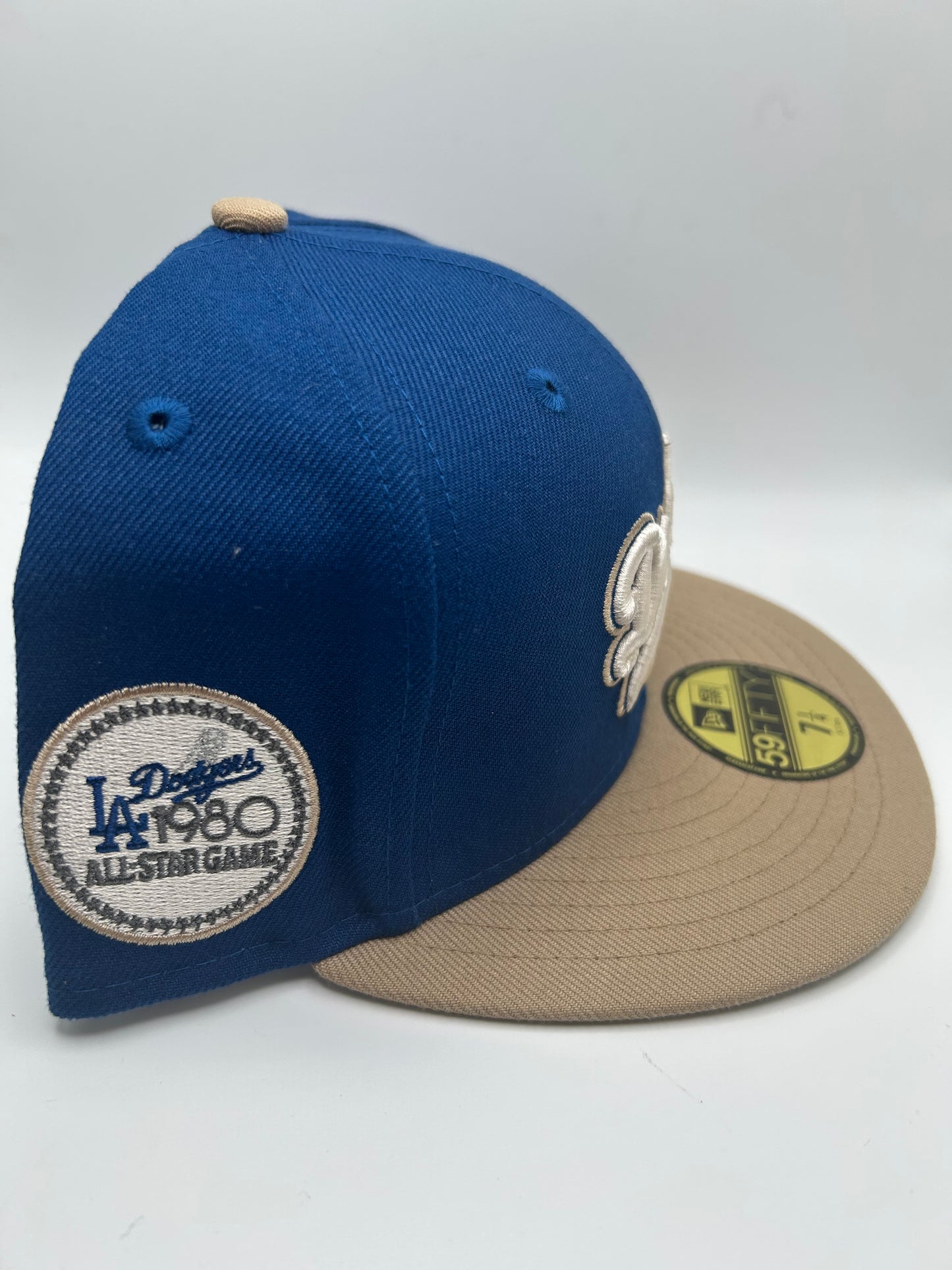 Los Angeles Dodgers MLB 59Fifty New Era “All Star Game 1980” Patch Fitted Hat - Royal Blue/Khaki