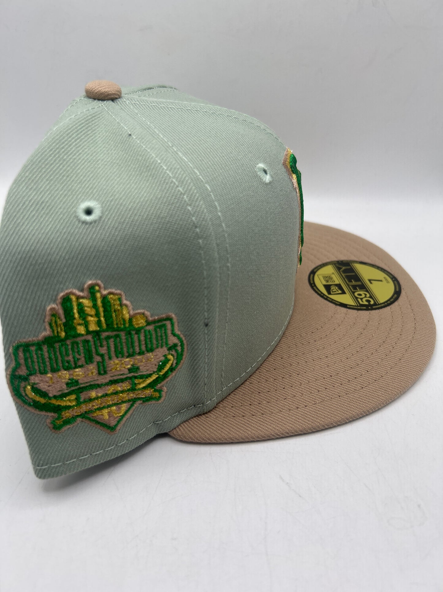 Los Angeles Dodgers MLB 59Fifty New Era “Dodger Stadium 40th Anniversary” Patch Fitted Hat Green/Gold