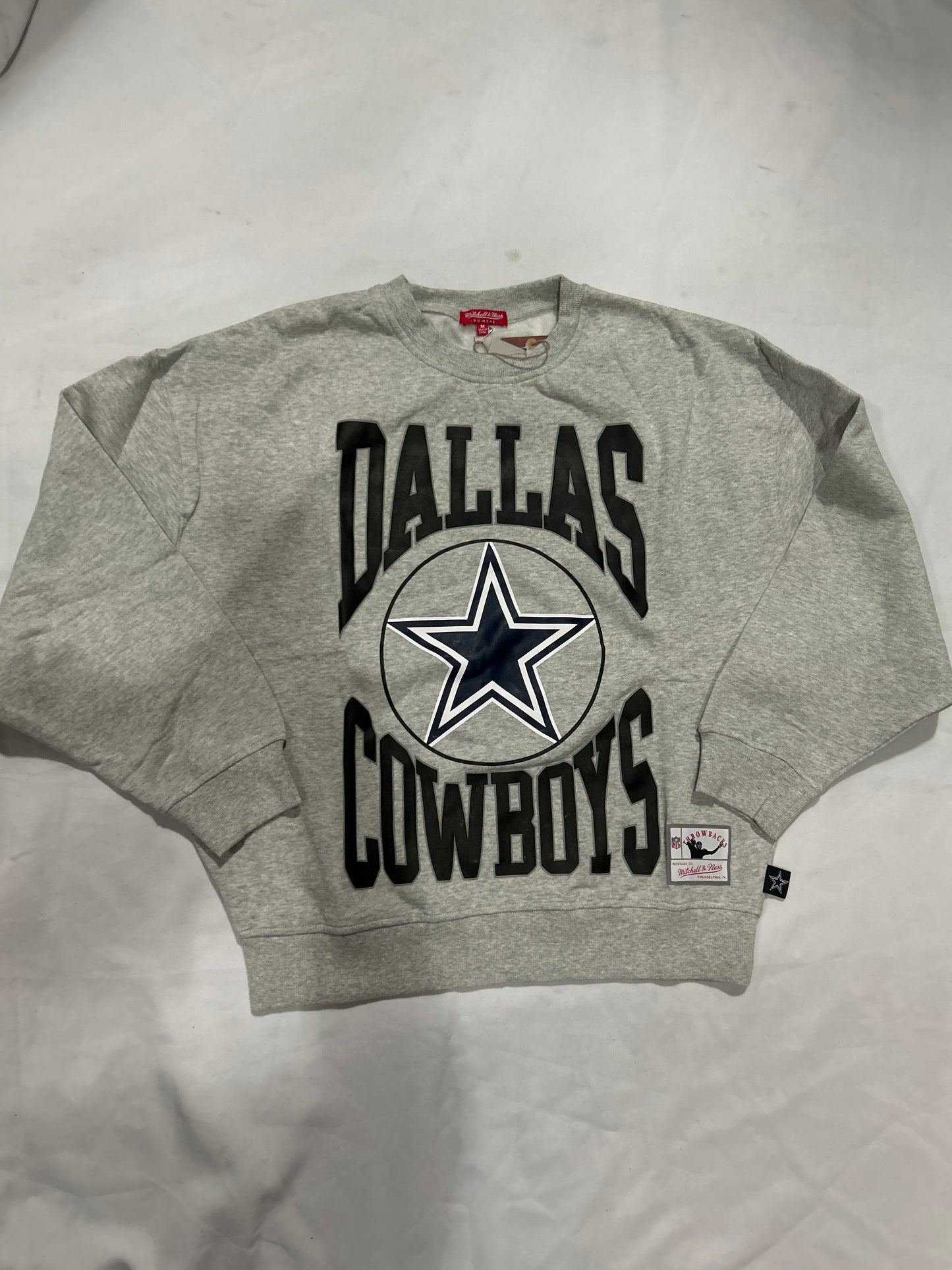 Dallas Cowboys NFL Mitchell & Ness Throwbacks Women Logo LT Crew