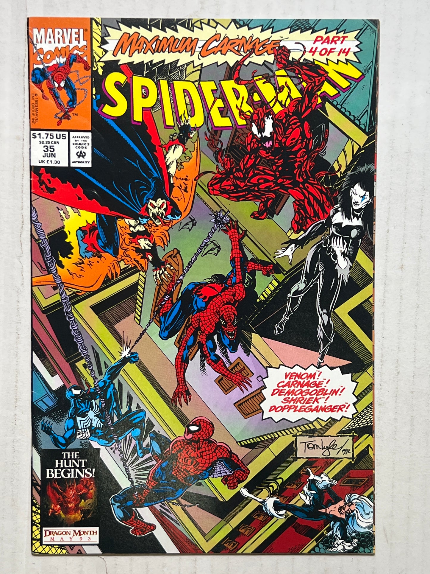 The Amazing Spider-Man By Marvel Comics Group “Maximum Carnage” Part 4 of 14 #35 Jun 1993 Comic Book