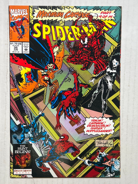 The Amazing Spider-Man By Marvel Comics Group “Maximum Carnage” Part 4 of 14 #35 Jun 1993 Comic Book