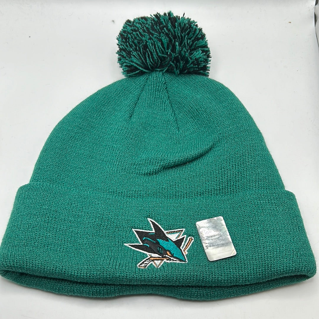 San Jose Sharks NHL Teal Zephyr Knit Pom Beanie