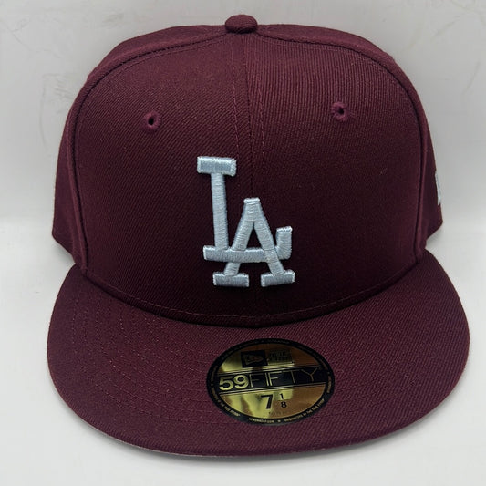 Los Angeles Dodgers MLB New Era 59Fifty Genuine Merchandise Cardinal Fitted Hat