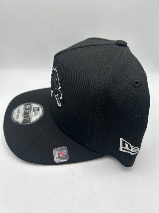 Detroit Lions NFL New Era 9Fifty A-Frame Snapback Black on Black