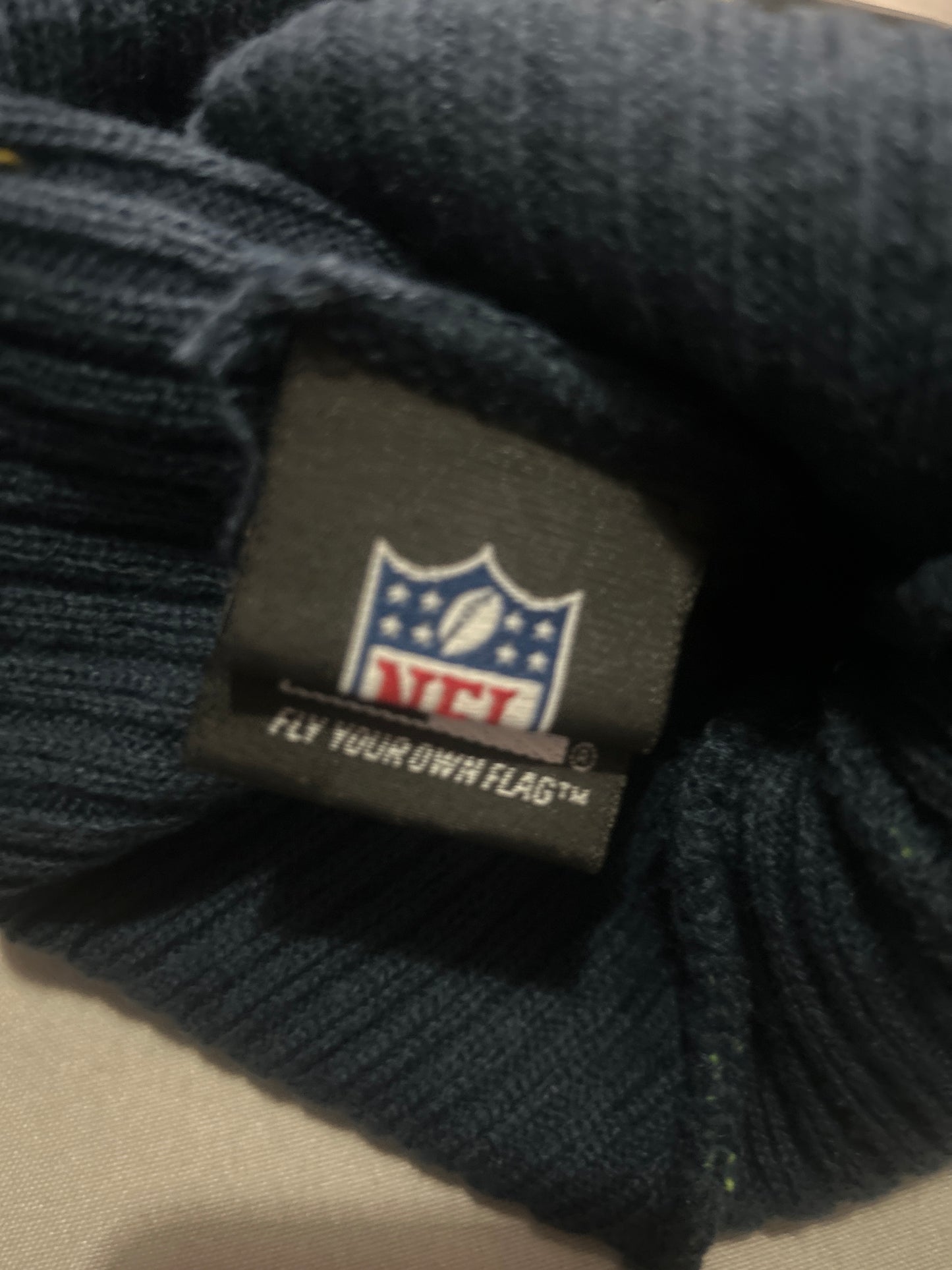 Seattle Seahawks NFL Official Colors Knit Pom Beanie