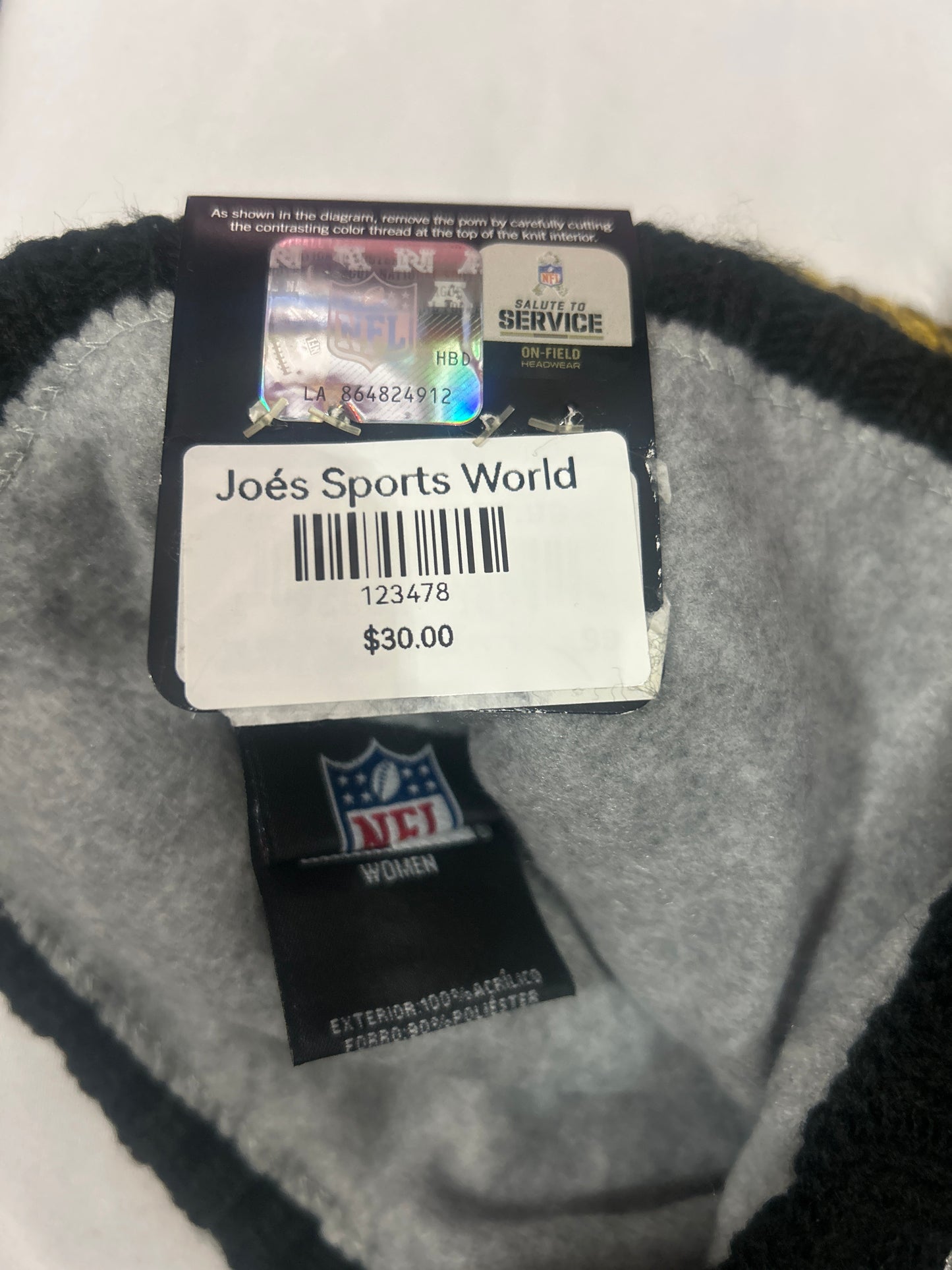 Pittsburgh Steelers NFL New Era One Time Removable Pom Knit Beanie