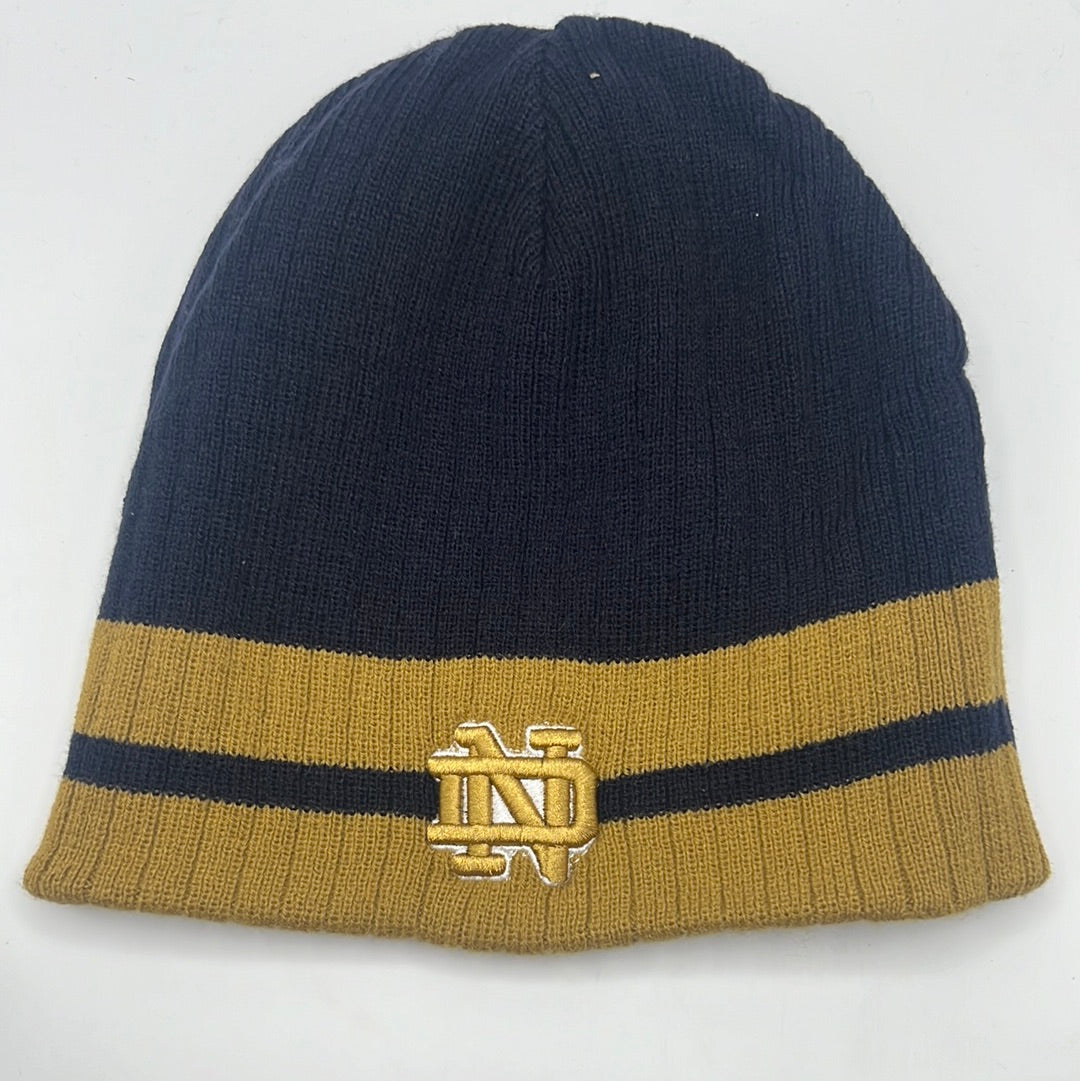 Notre Dame Fighting Irish University Striped Revesible Officially Licensed Collegiate Beanie