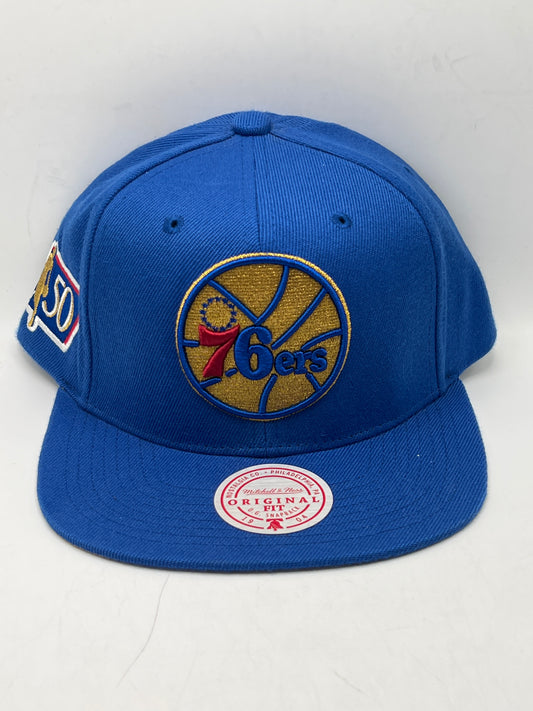 Philadelphia 76ers Sixers PHI NBA Mitchell & Ness Original Fit Snapback Royal Blue