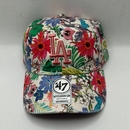 Los Angeles Dodgers MLB 47Clean Up Genuine Merchandise Women Floral Adjustable Hat