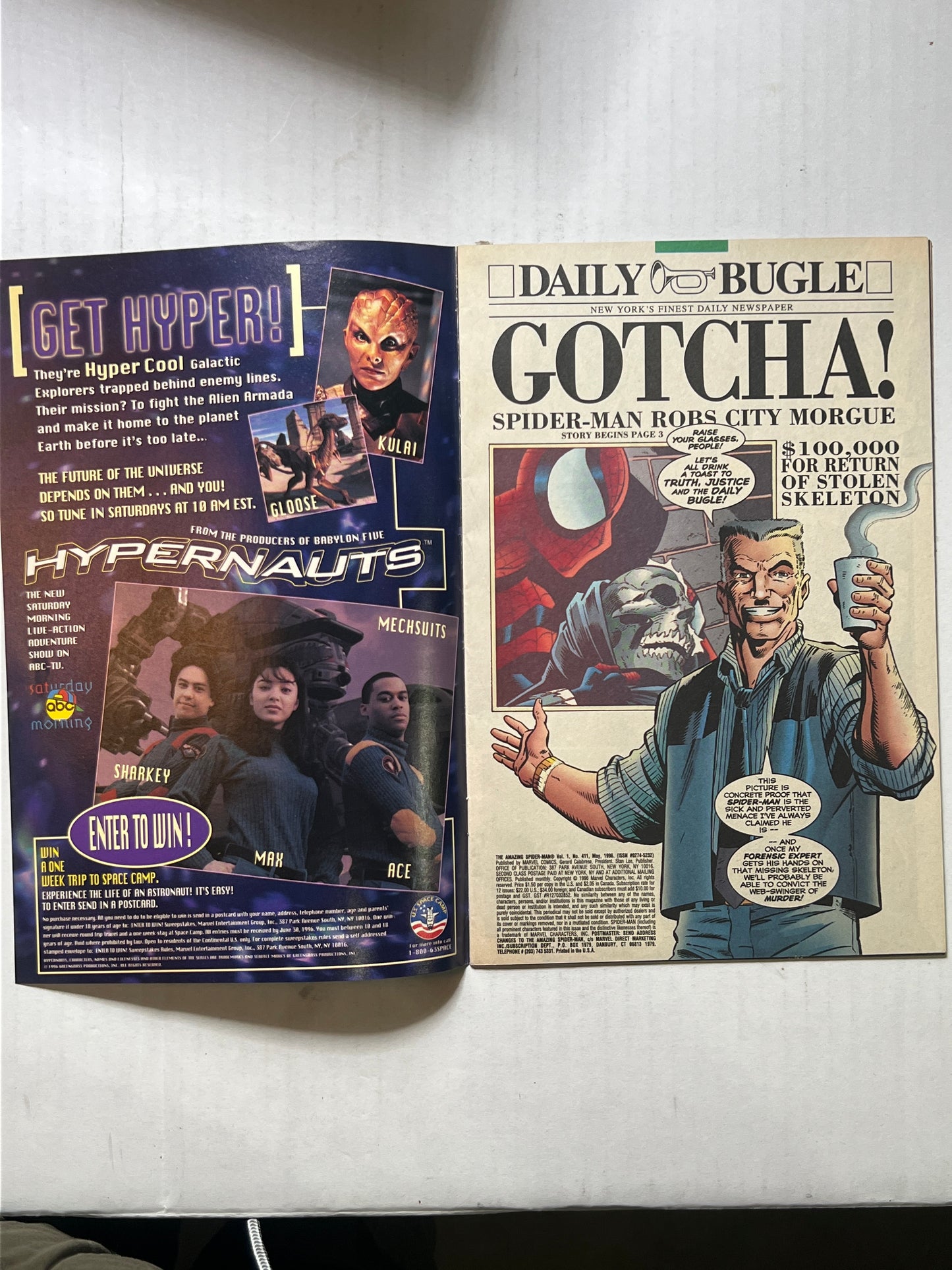 The Amazing Spider-Man by Marvel Comics Group “Blood Brothers” Part 2 of 6 #411 May 1996 Comic Book