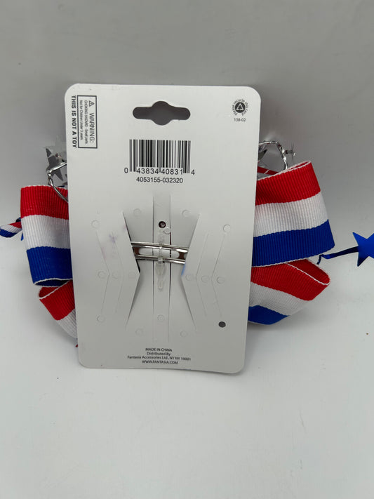 TrendZone USA Flag Colors Bow Pin