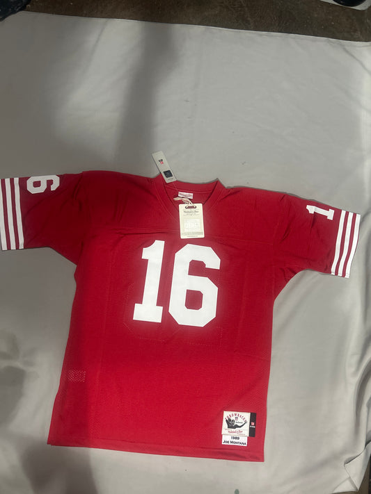San Francisco NFL Mitchell & Ness Throwback Authentic #16 1989 Joe Montana Men’s Jersey
