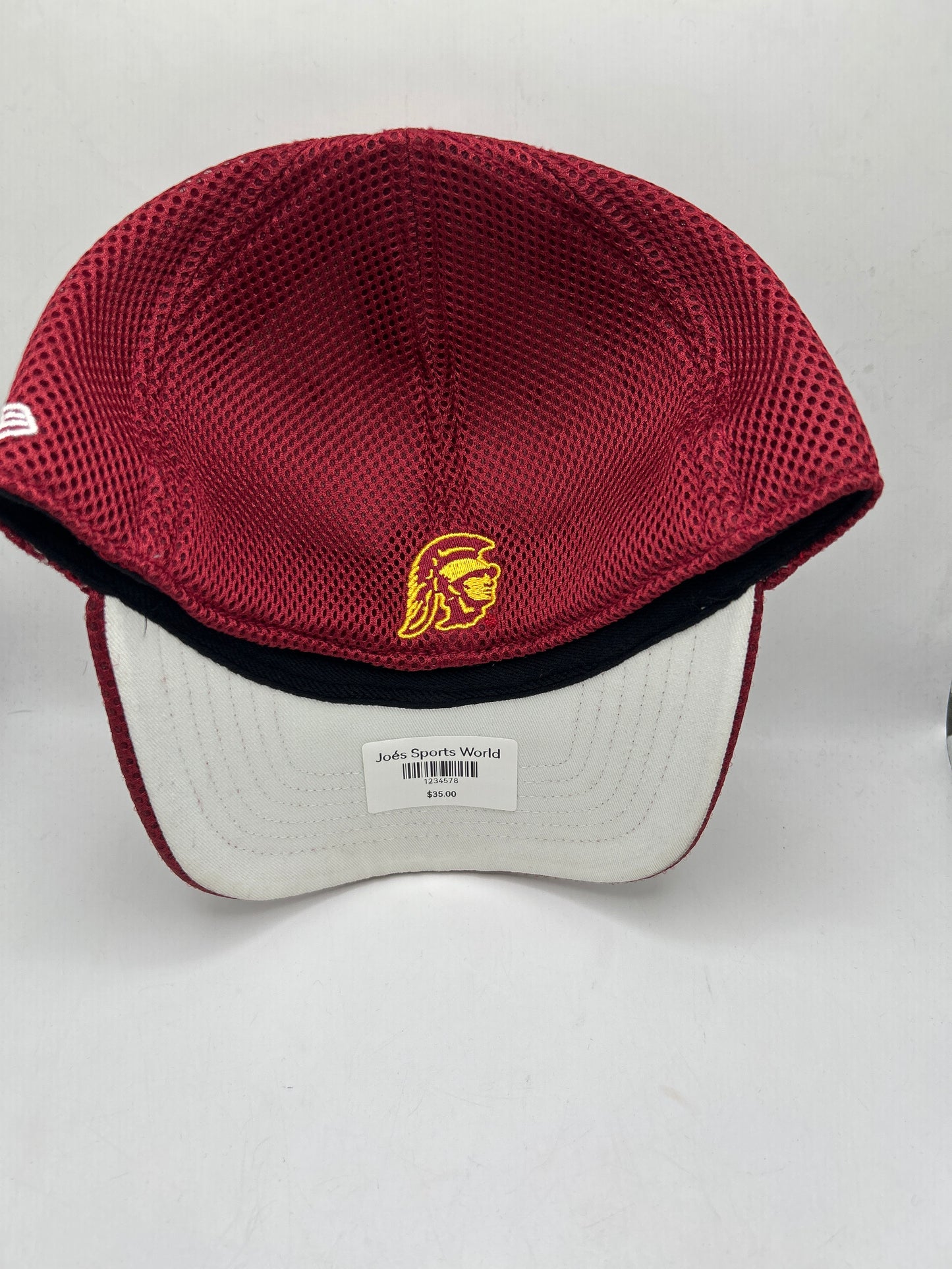 USC Trojans New Era 39Thirty Flex-Fitted Hat - White/Cardinal
