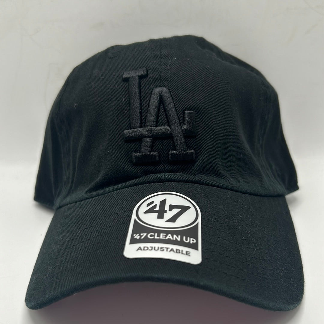 Los Angeles Dodgers MLB 47CleanUp Genuine Merchandise Black Adjustable Hat