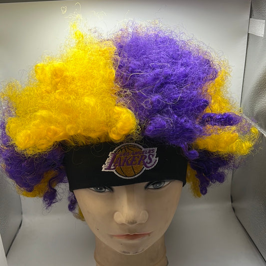 Los Angeles Lakers NBA Official Licensed Curly Wig