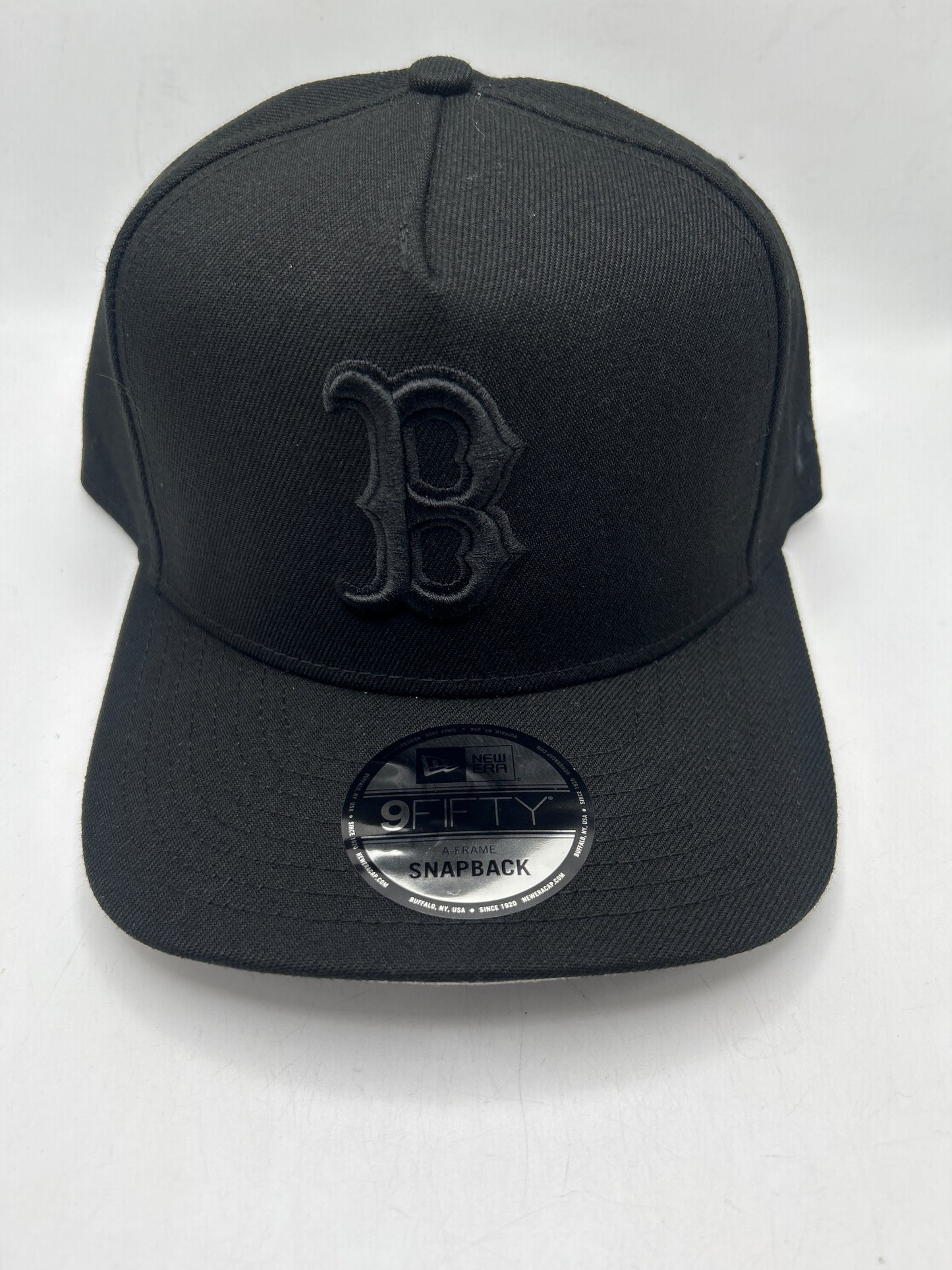 Boston Red Sox MLB New Era 9Fifty A-Frame All Black Snapback