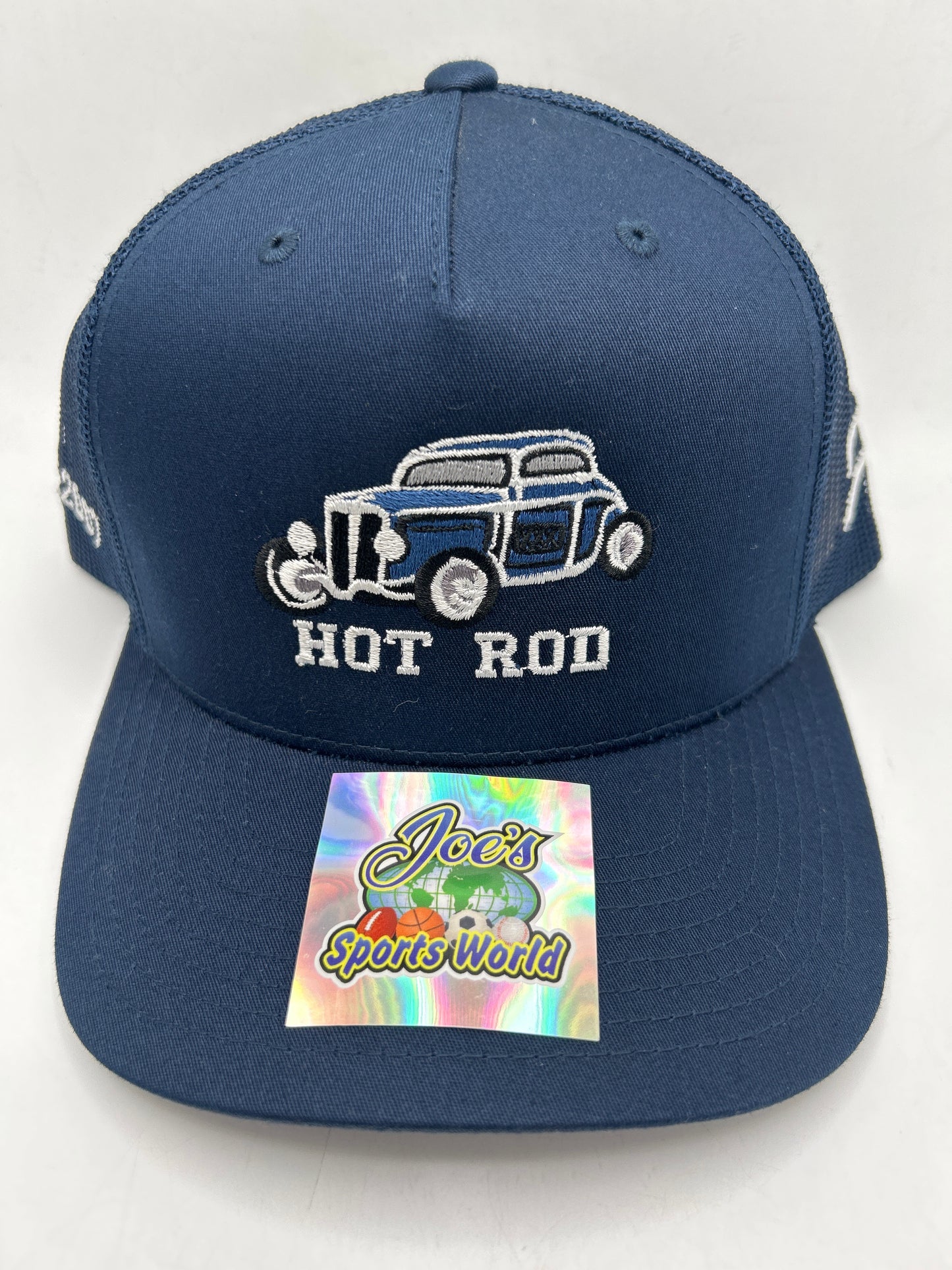 Vintage Hot Rod JSW Authentic Snapback Trucker Hat - Navy