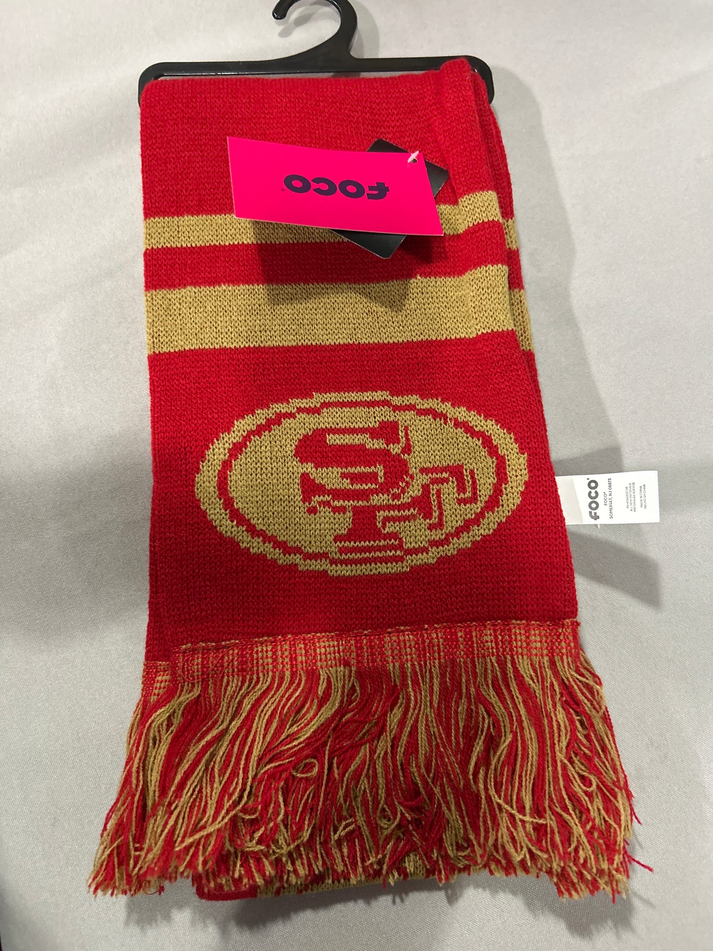 San Francisco 49Ers Collectible NFL Reversible Scarf Official Football Logo