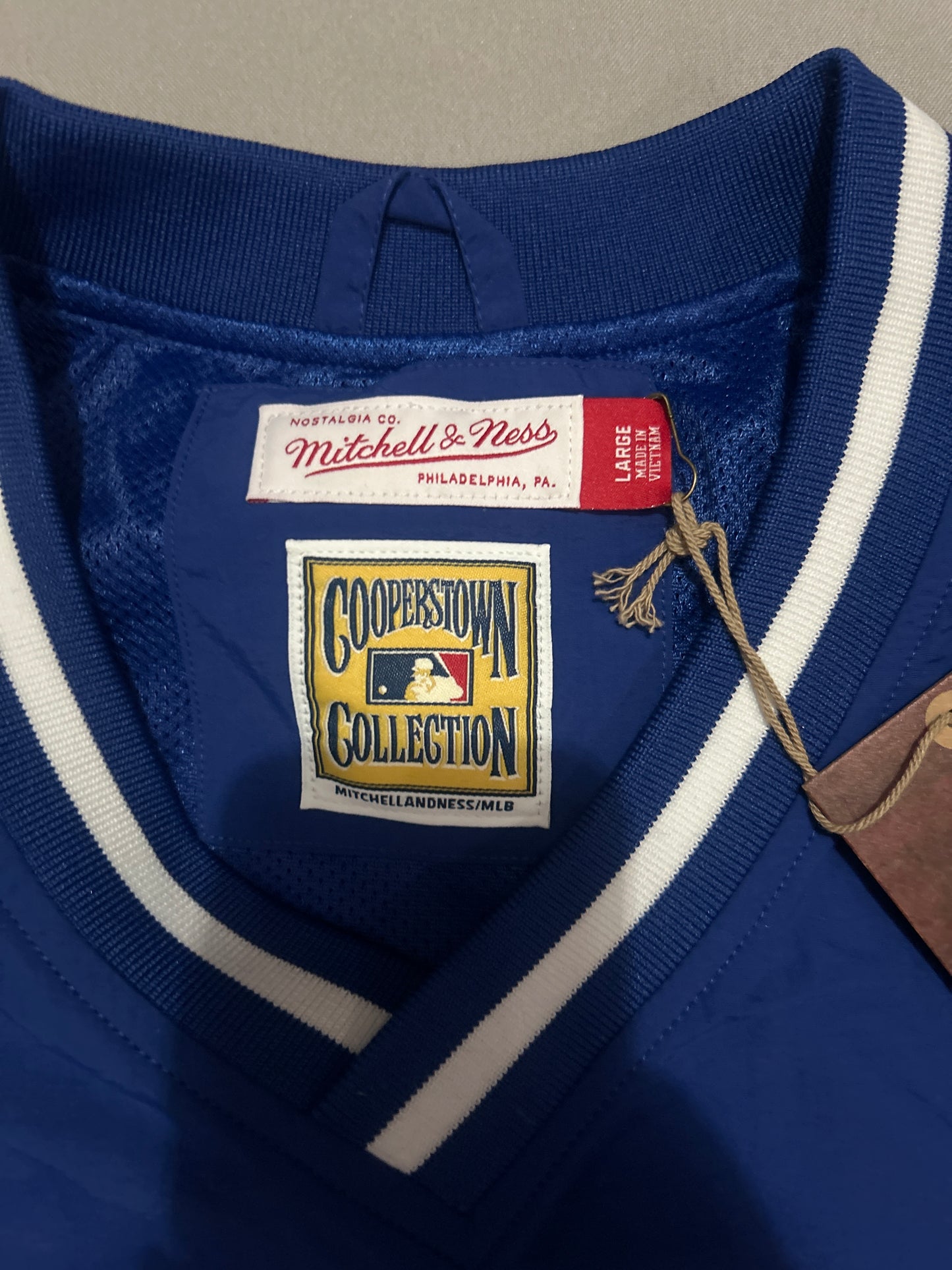 Los Angeles Dodgers MLB Mitchell & Ness Cooperstown Collection Royal Blue Nylon Pullover Jacket