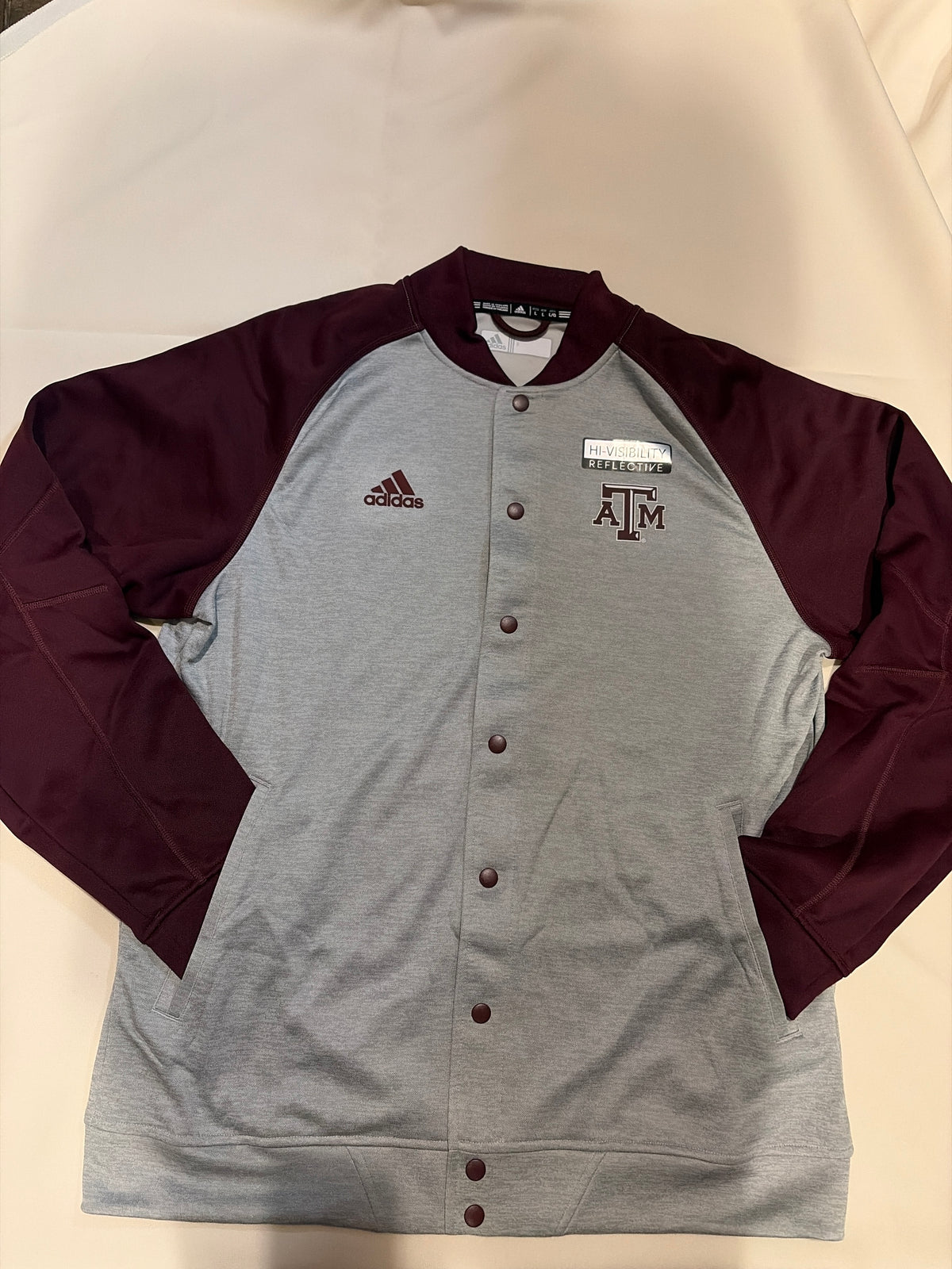 Texas A&M Aggies Adidas Collegiate Product Full Button Up Varsity Style Jacket