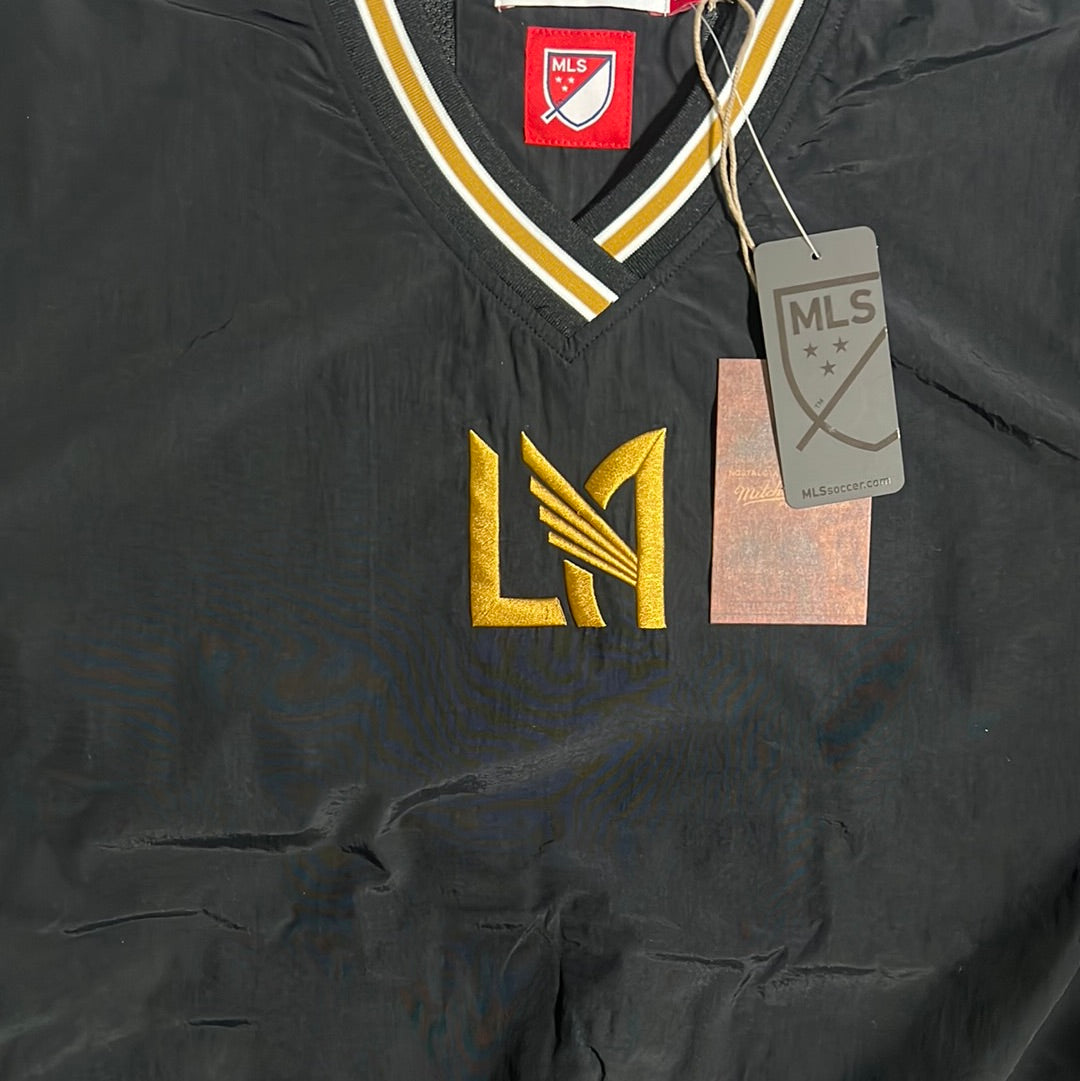 LAFC MLS Mitchell & Ness Nostalgia Co Classic Black Nylon Pullover