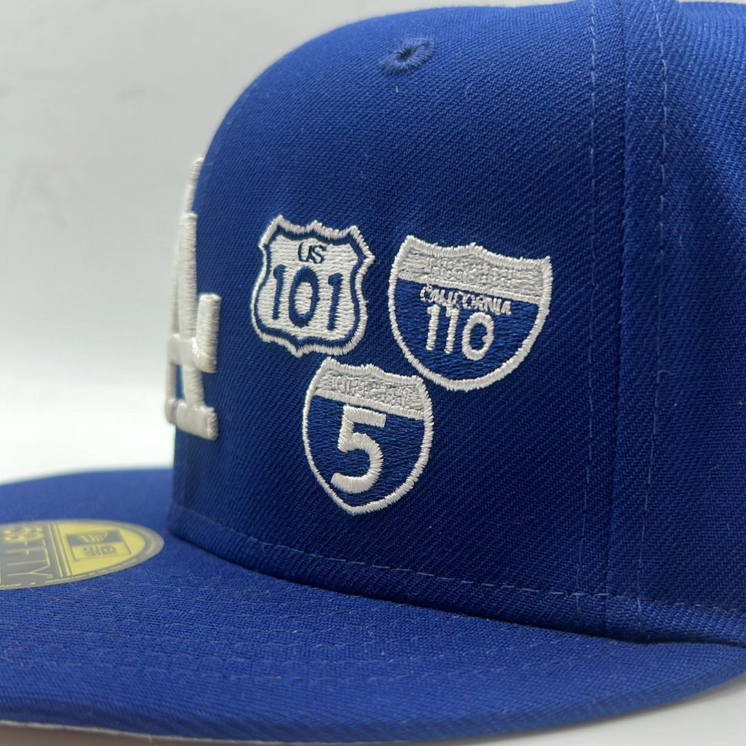 Los Angeles Dodgers MLB 59Fifty New Era Genuine Merchandise Freeway Plaque Embroidered Fitted Hat