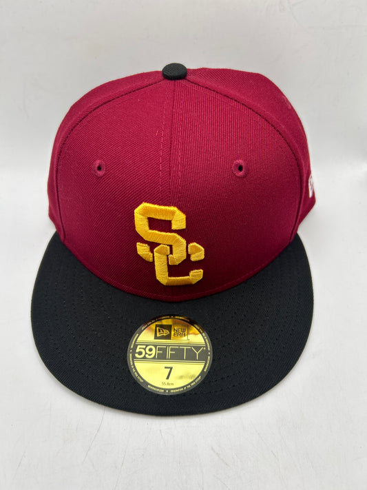 Trojans New Era 59Fifty Cardinal/Black Fitted Hat