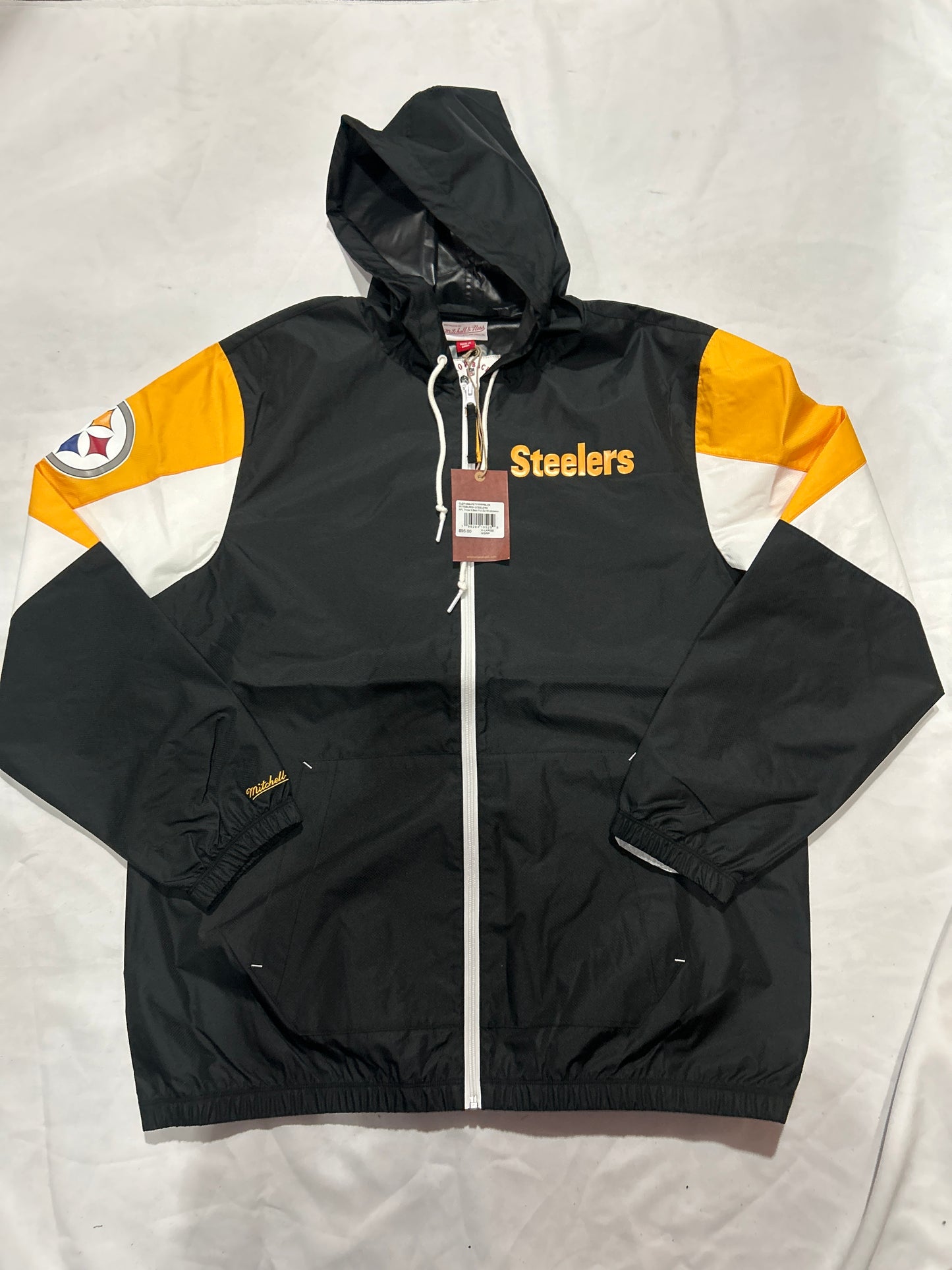 Pittsburgh Steelers NFL Mitchell & Ness Throwbacks Full Zip Men Windbreaker
